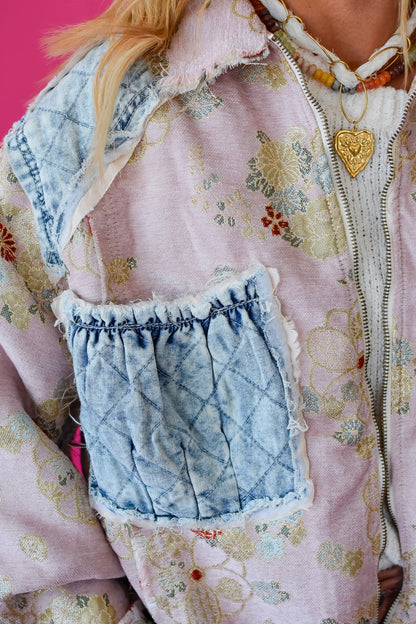 Huxton Floral + Denim Jacket