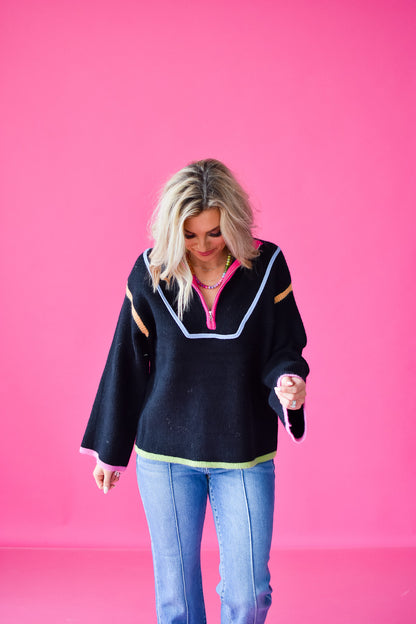 Ginny 3/4 Zip Sweater