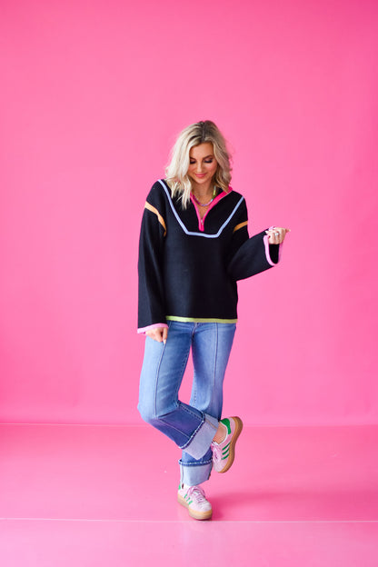 Ginny 3/4 Zip Sweater