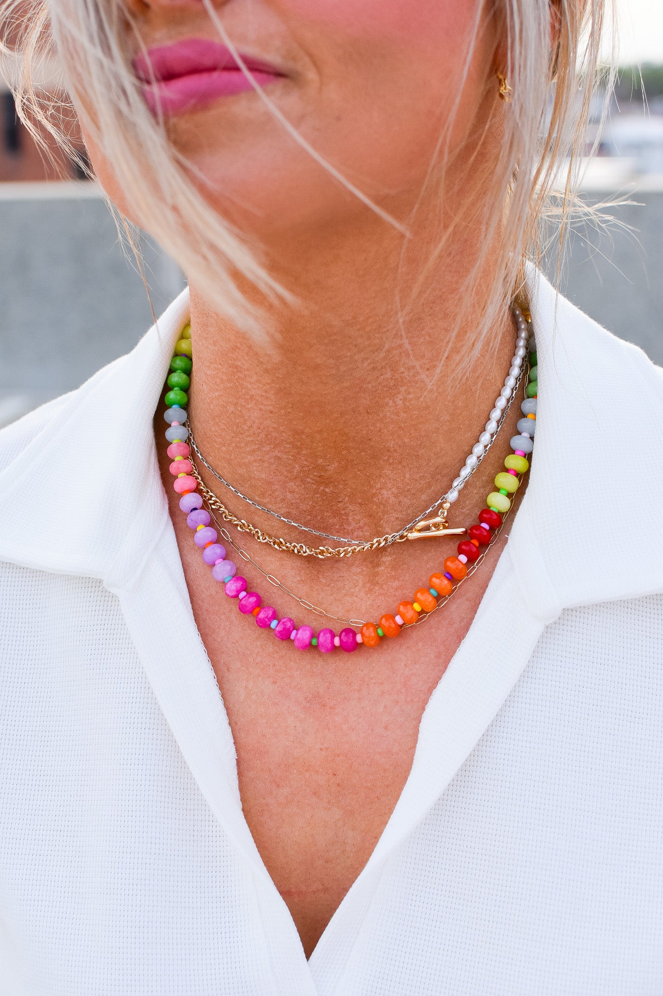 Rainbow Necklace Luxe - Rainbow Gemstone RESTOCK