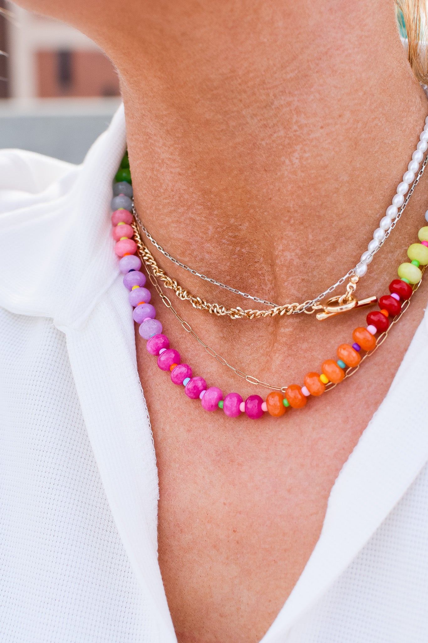 Rainbow Necklace Luxe - Rainbow Gemstone RESTOCK