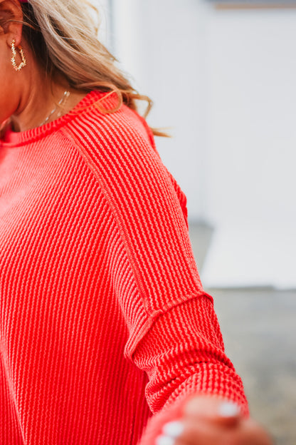 Brittany Ribbed Long Sleeve Top