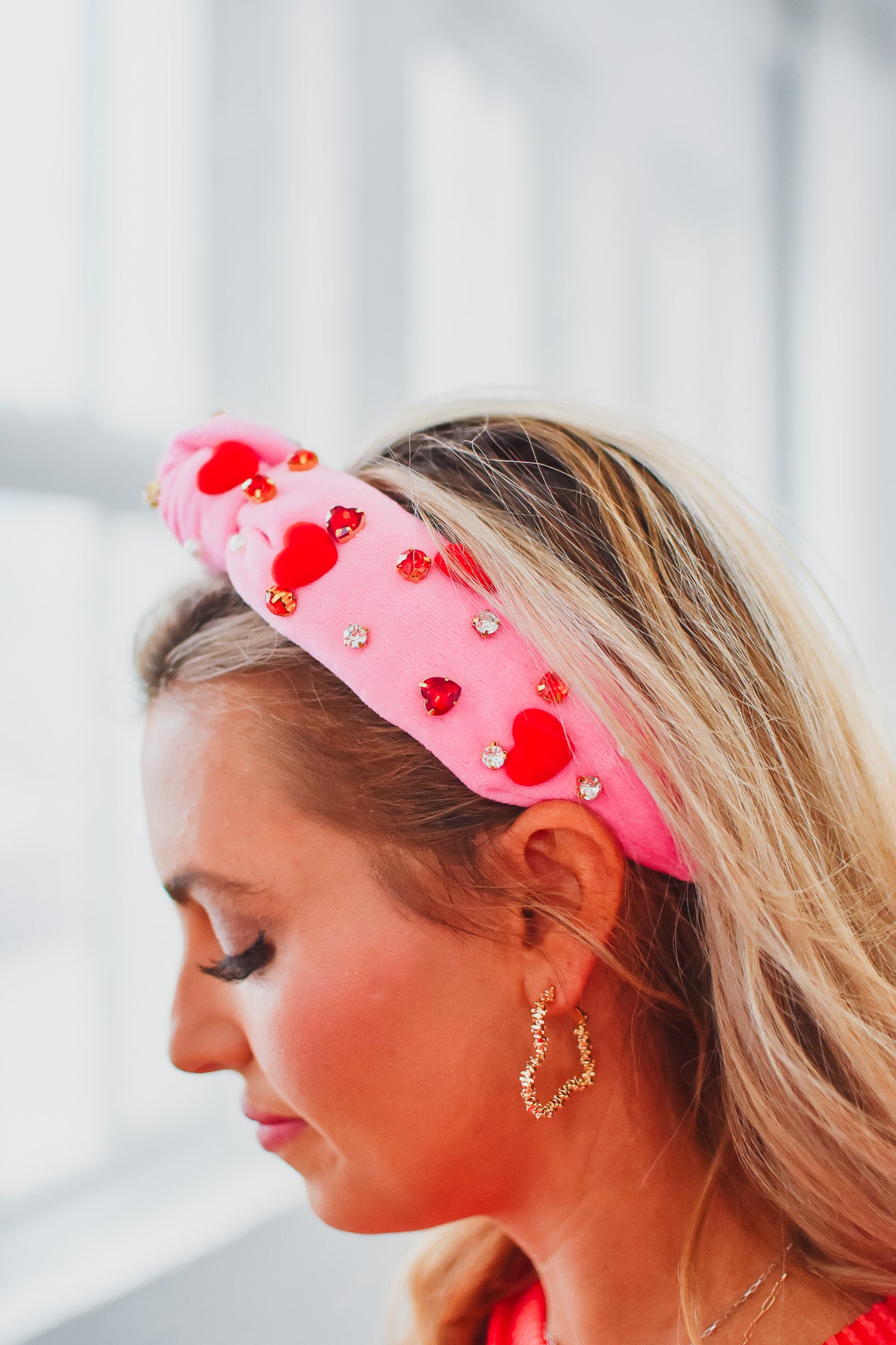 Pink Heart Headband