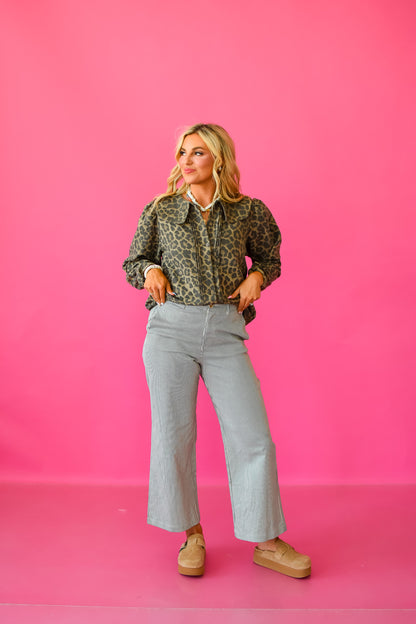 Manon Stripe Pants in Black/Cream