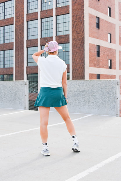 Lilia Athletic Skort in Varsity Green