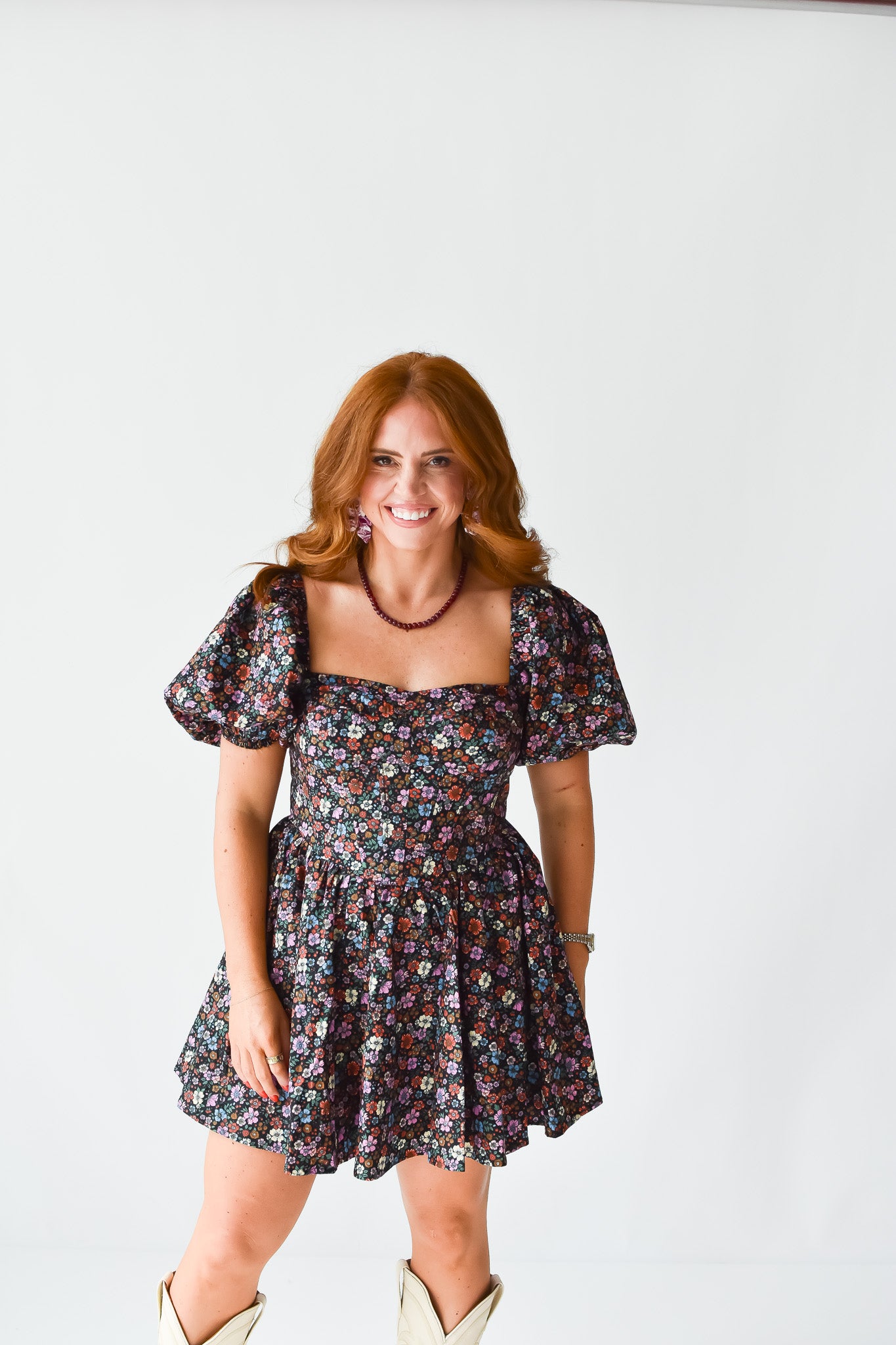 Romeo Puff Sleeve Mini Dress large Romeo Puff Sleeve Mini Dress large
