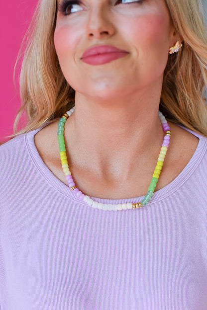Rainbow Necklace Luxe - Neon Girly