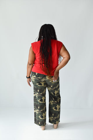 Sloan Camo Wide Leg Jeans