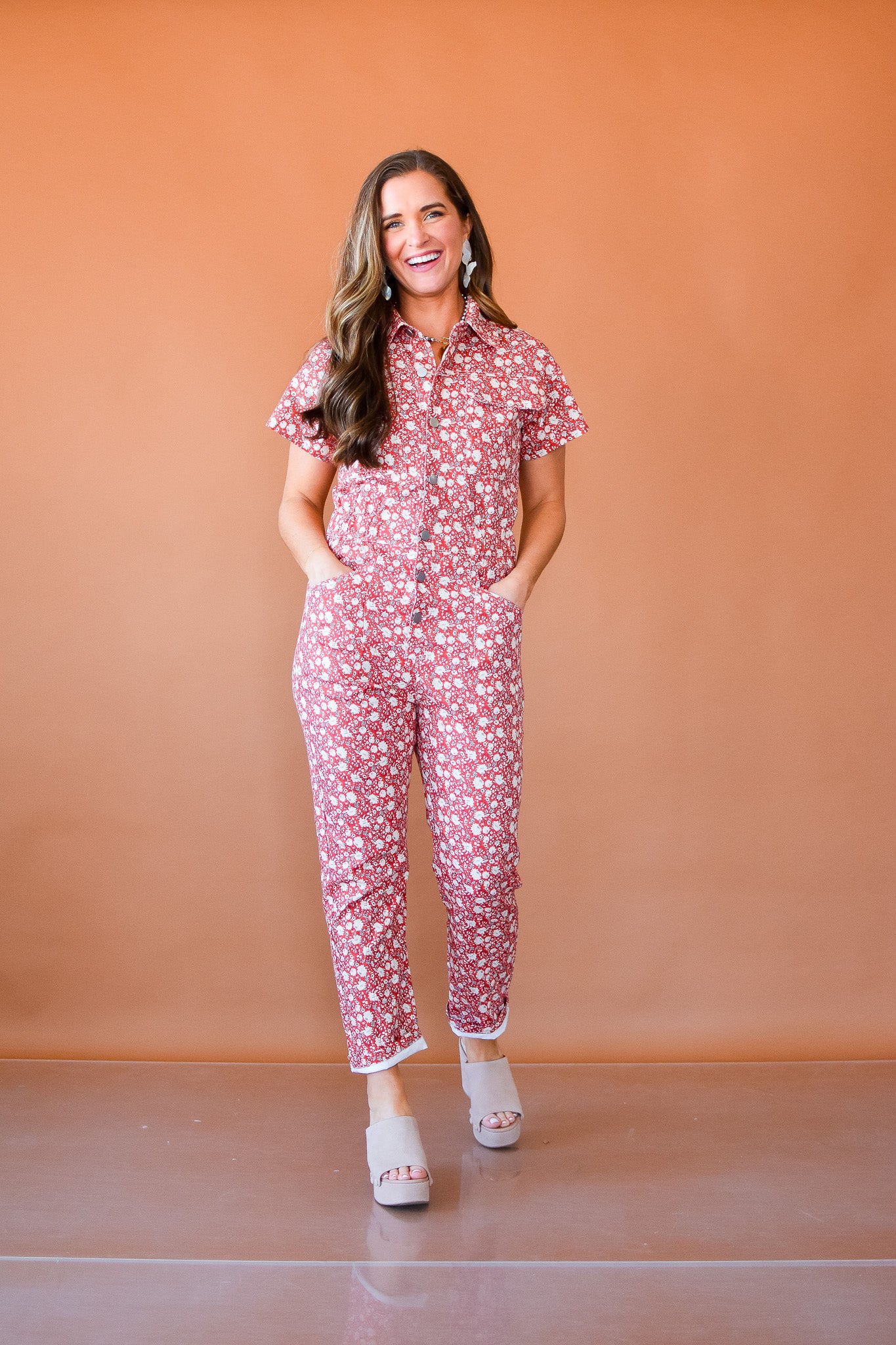 Winnie Floral Denim Jumpsuit