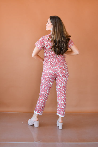 Winnie Floral Denim Jumpsuit