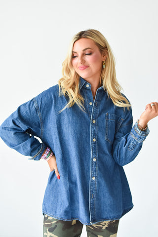 Abigail Oversized Denim Shirt
