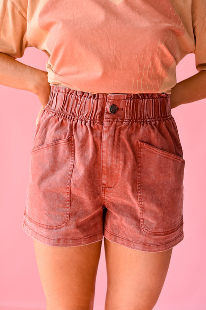 Heather Paper Bag Shorts