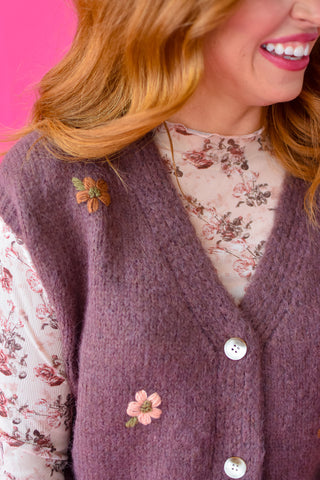 Wynne Embroidered Sweater Vest
