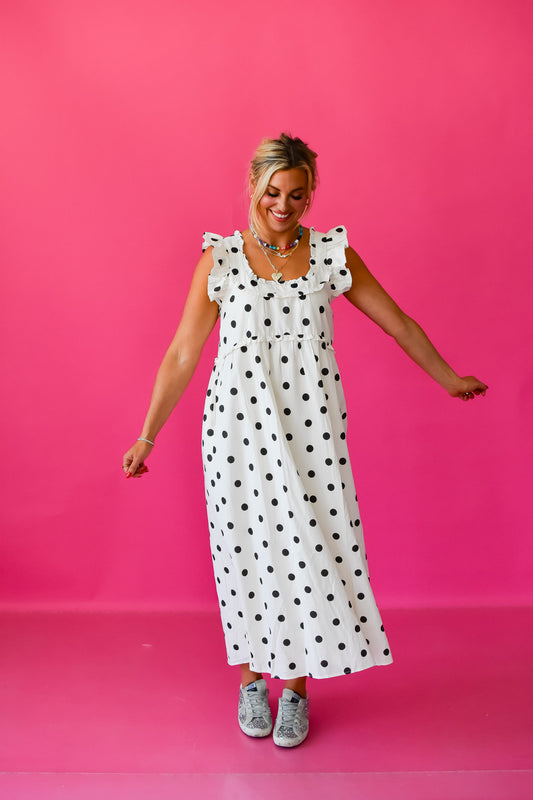 Penelope Polka Dot Maxi Dress - RESTOCK