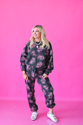 Val Rose Printed Sweatshirt