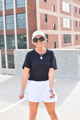 Alyssa Cropped Tee in Black