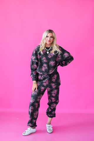 Val Rose Printed Sweatshirt
