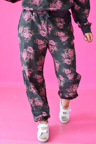 Val Rose Printed Jogger Pants