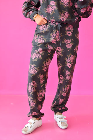 Val Rose Printed Jogger Pants
