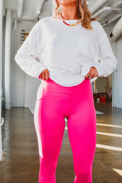 Donna Leggings in Sonic Pink