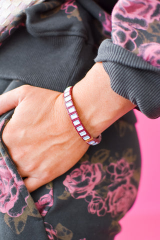 Penelope Bracelet - Maroon
