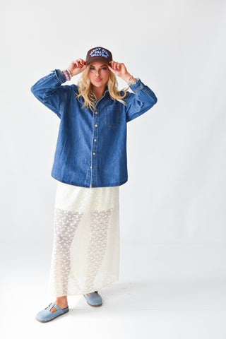 Abigail Oversized Denim Shirt