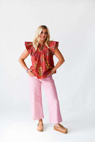 Athena Floral Top