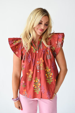 Athena Floral Top