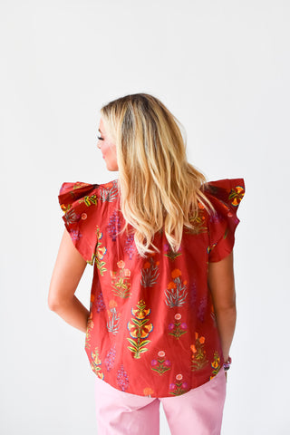 Athena Floral Top