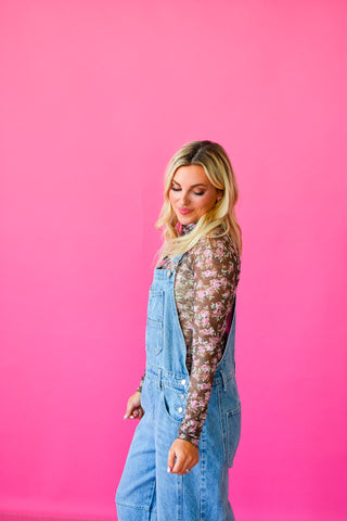 Rachel Lace Floral Long Sleeve Top
