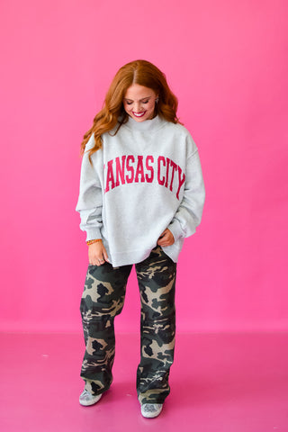 Reversible Mock Neck Sweatshirt - Kansas City / KC *PREORDER*