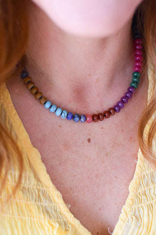 Jewel Tones Beaded Necklace