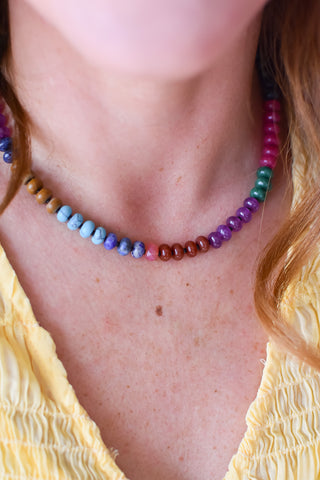Jewel Tones Beaded Necklace