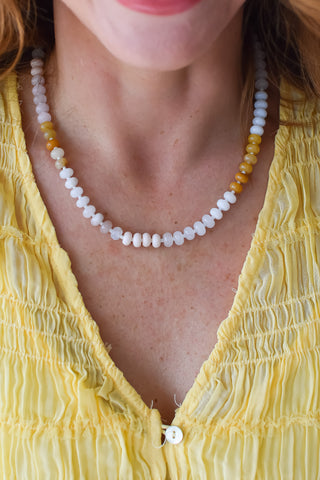 Gone Neutral Beaded Necklace