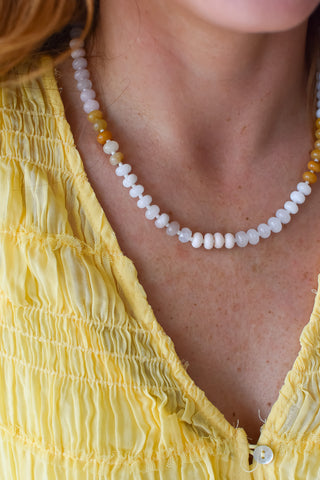 Gone Neutral Beaded Necklace