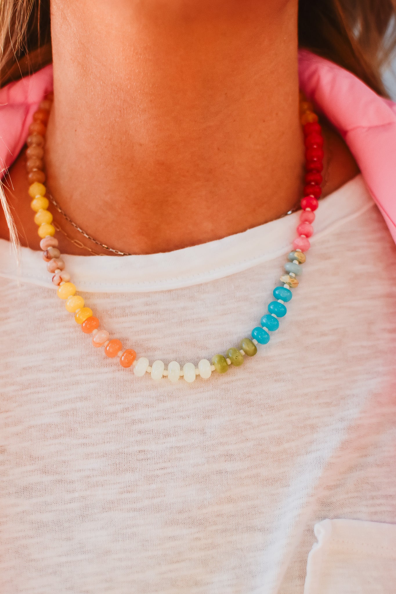Rainbow Necklace- White RESTOCK