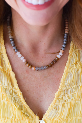 Fall Leaves Beaded Necklace