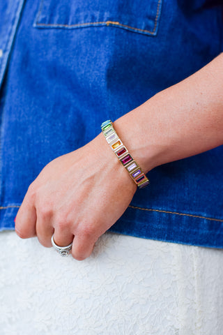 Penelope Bracelet - Gold Rainbow