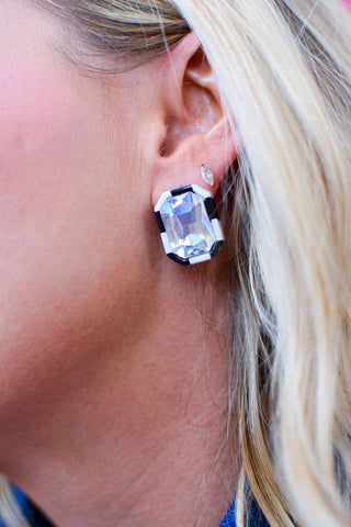 Eva Statement Earring - Black & White