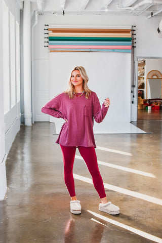 Donna Leggings in Wine