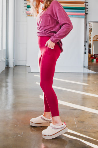 Donna Leggings in Wine