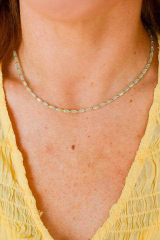 Coastal Bloom Beads Necklace - Green