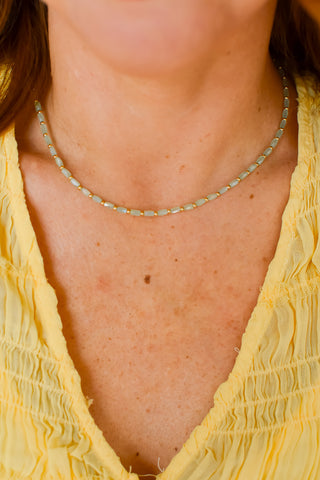 Coastal Bloom Beads Necklace - Green