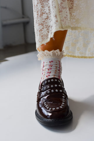 Floral Frilly Socks