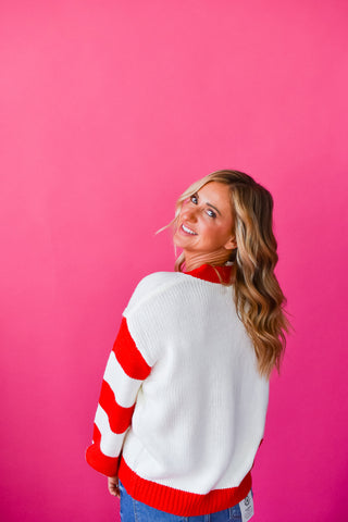 Jennifer Candy Cane Cardigan