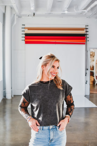 Janis Lace Top in Black