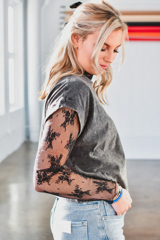 Janis Lace Top in Black