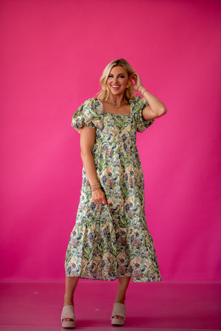 Loralee Floral Midi Dress