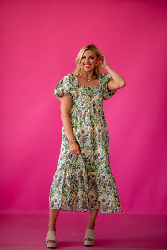 Loralee Floral Midi Dress