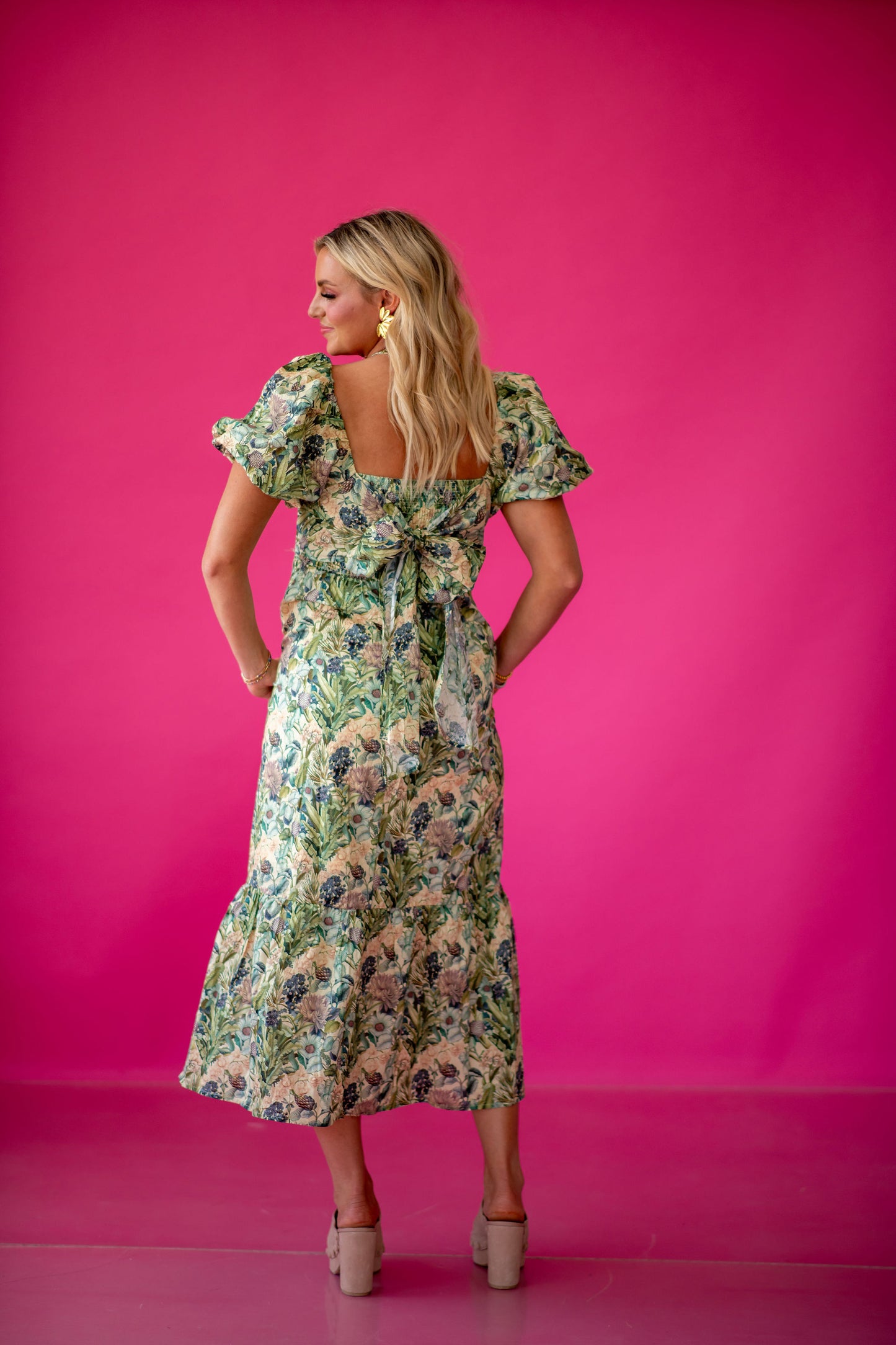 Loralee Floral Midi Dress